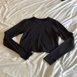 Nike Black Long Sleeve Crop Top - Brand New
